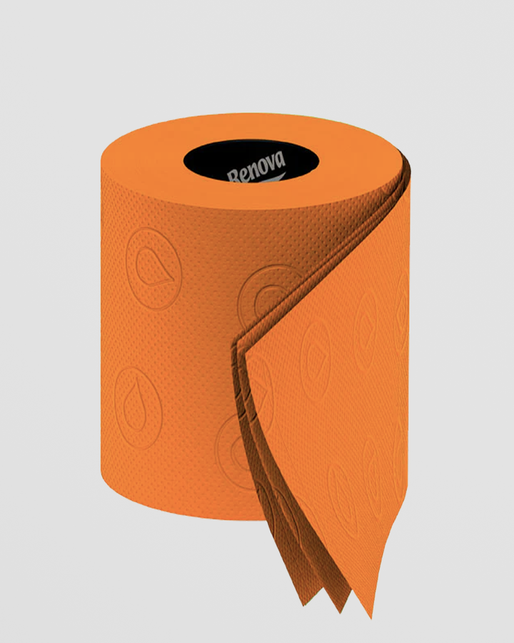 Renova Orange Toilet Paper. Bold Loo Luxury in Citrus Style Additional 1
