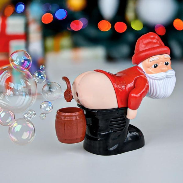 Santa Bubble Blower Decoration. Festive Fun with Floating Bubbles
