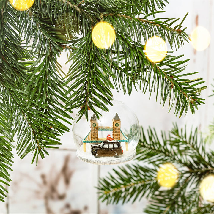 London Christmas Cab Ride Dome Bauble Additional 2