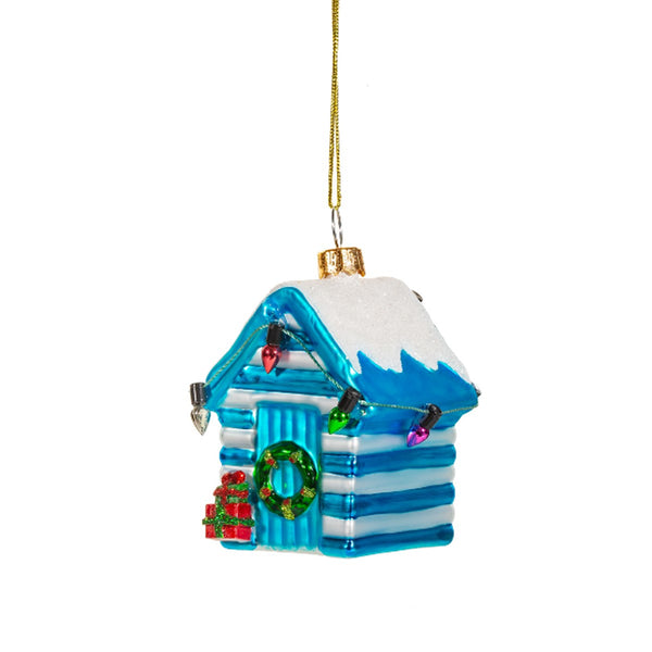 Mini Blue Beach Hut Bauble