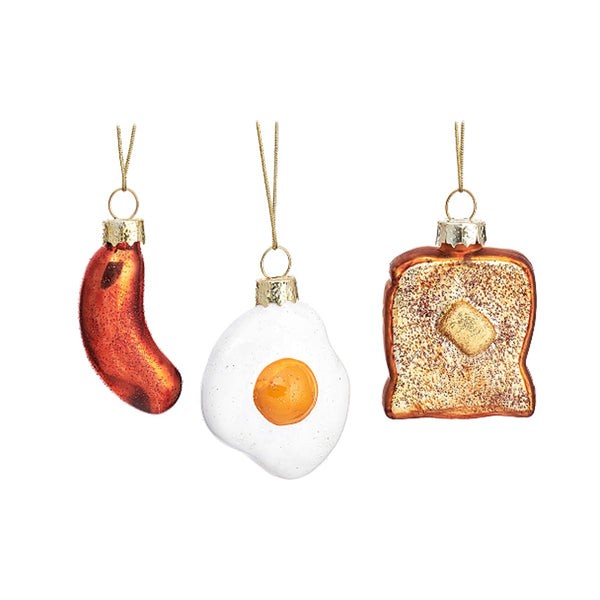 Mini English Breakfast Baubles - Set of 3