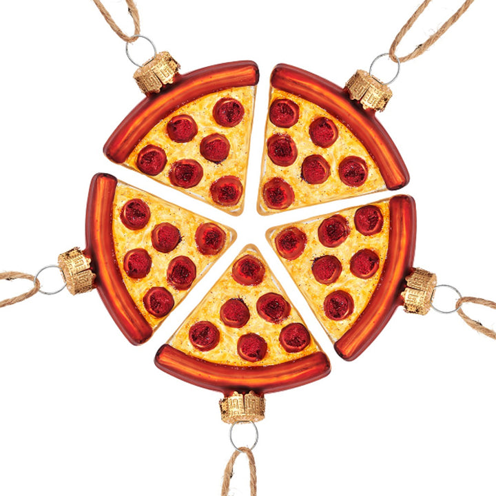 Pepperoni Pizza Slices Baubles - Set of 5 Additional 2