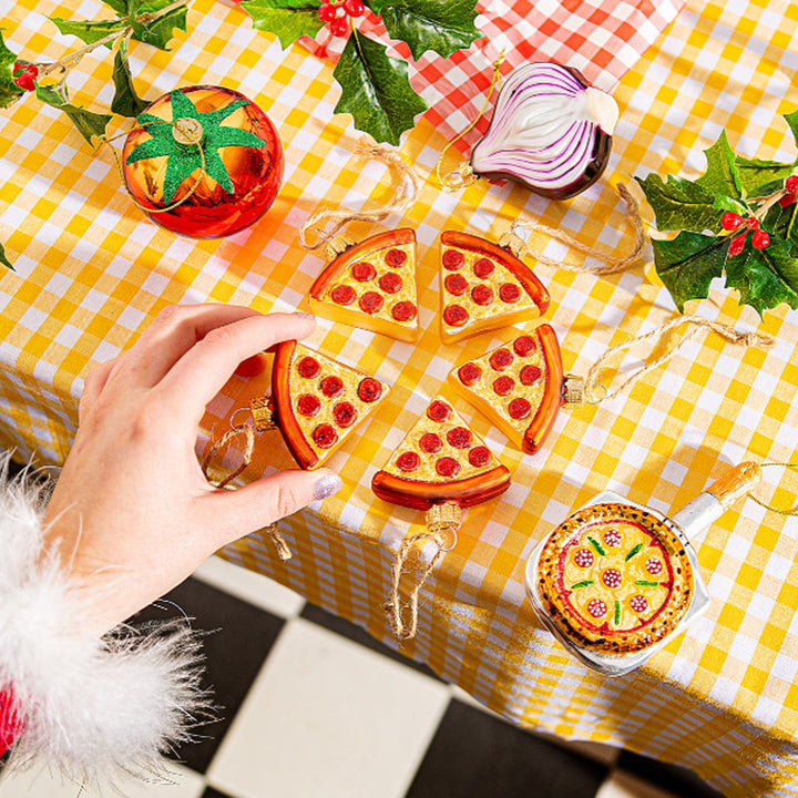 Pepperoni Pizza Slices Baubles - Set of 5 Additional 3