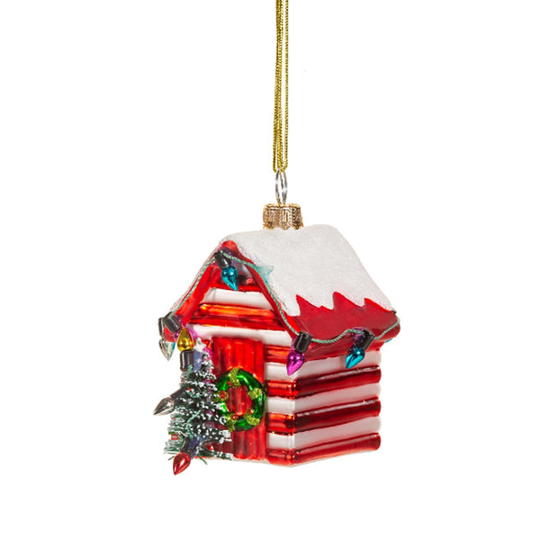 Mini Red Beach Hut Bauble