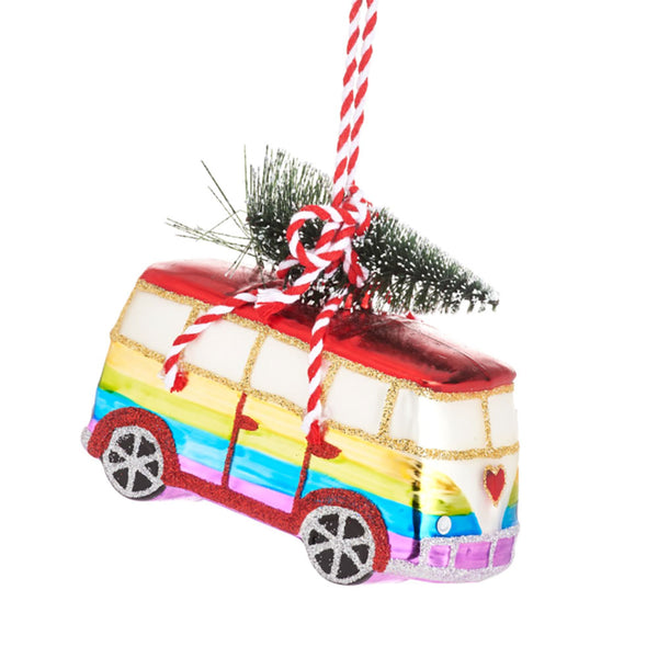 Rainbow Campervan with Tree Bauble