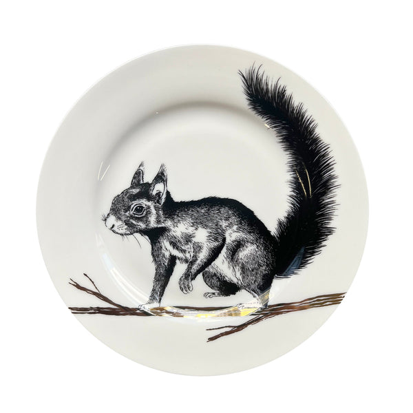 Squirrel side plate hand finished with 24K Gold Lustre