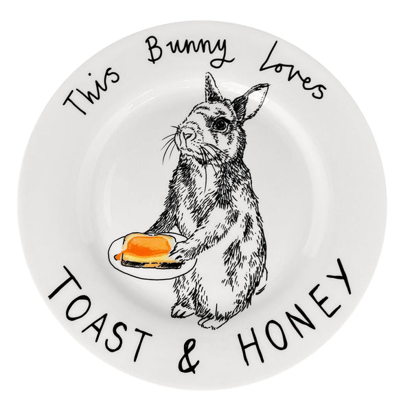This Bunny Loves Toast and Honey Side Plate