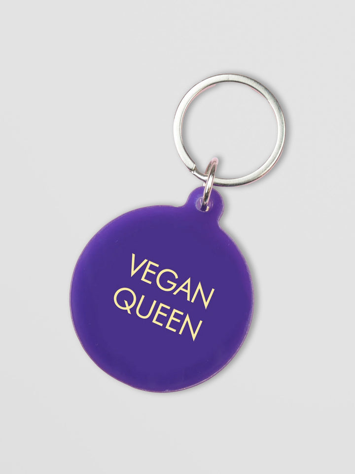 Vegan Queen Keytag, Purple Acrylic with Gold Engraving Additional 1