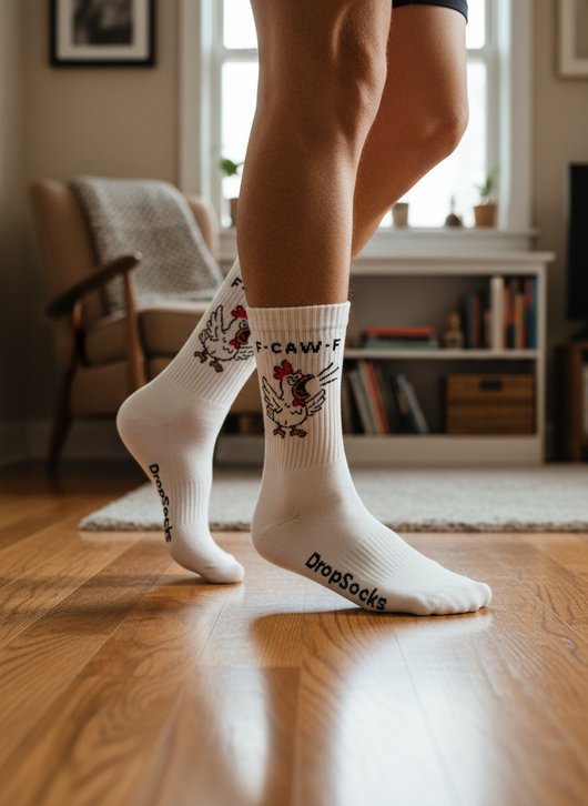 Sock F F Caw F Statement Socks – Red Candy
