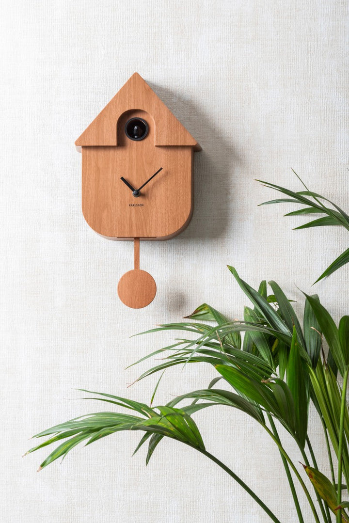 Wall Clock Modern Cuckoo - Dark wood Additional 4