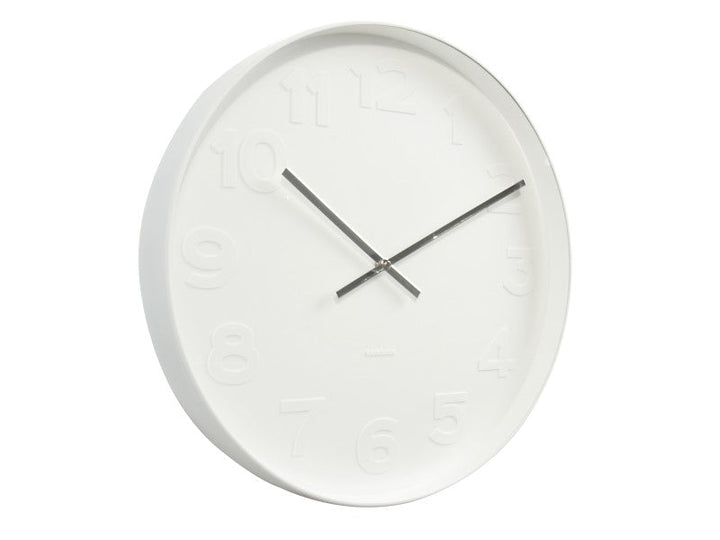 Wall Clock Mr. White Numbers - White Additional 3