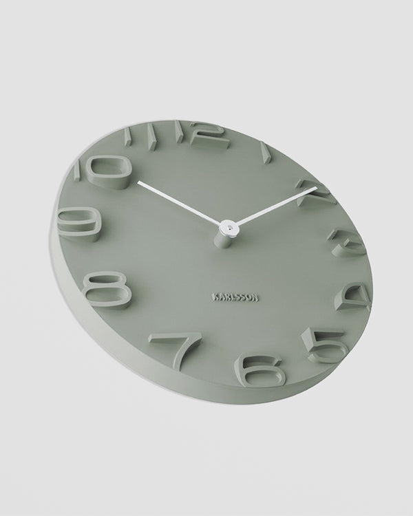 Wall Clock On The Edge - Jungle green