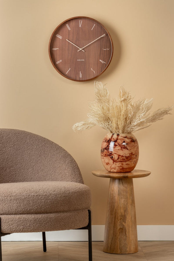 Wall Clock Suave - Dark wood