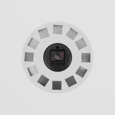 Wall Clock with Engraved Numbers - Charm Series in White