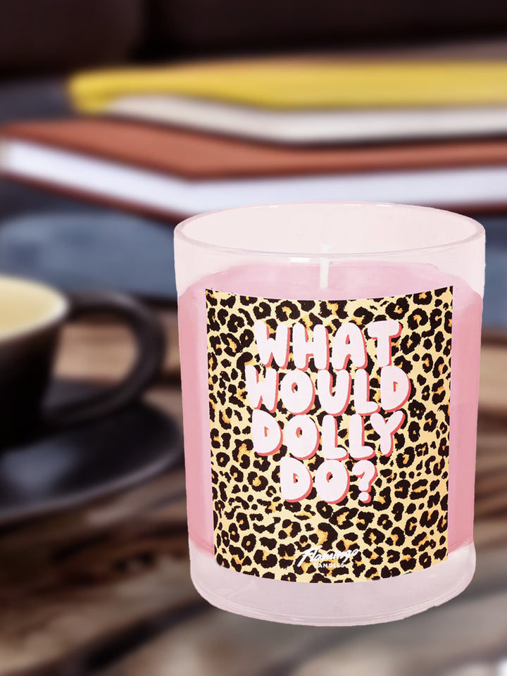 Blackcurrant & Bergamot Candle - What Would Dolly Do? Leopard Print Jar Additional 2