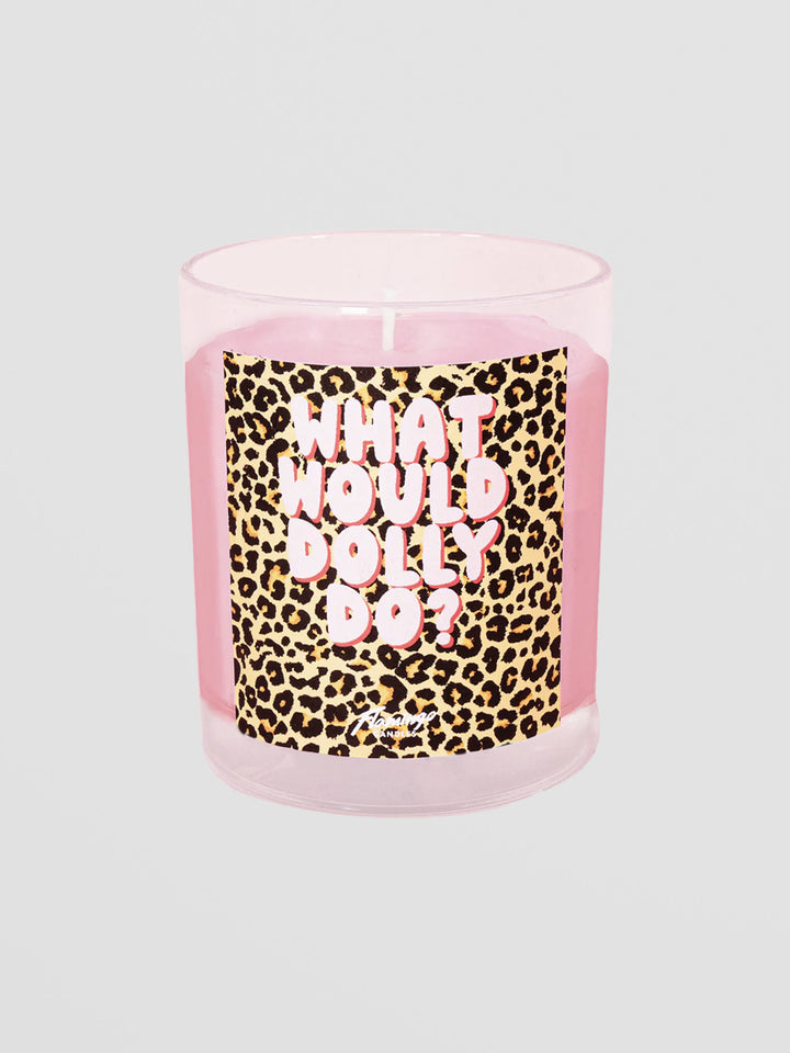 Blackcurrant & Bergamot Candle - What Would Dolly Do? Leopard Print Jar Additional 1