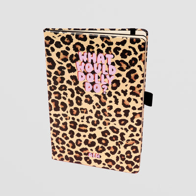 Leopard Print Notebook - What Would Dolly Do? Sassy Stationery with Bite