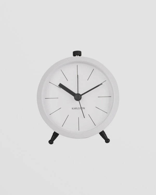 Alarm Clock Button - White