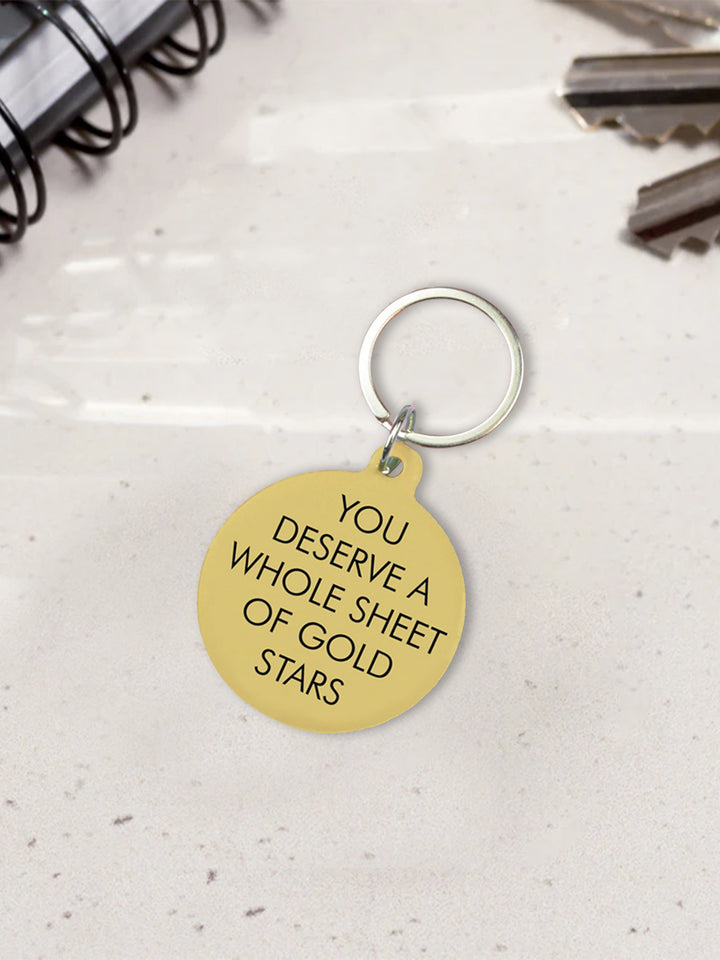 Gold Star Keyring - You Deserve a Whole Sheet Additional 2