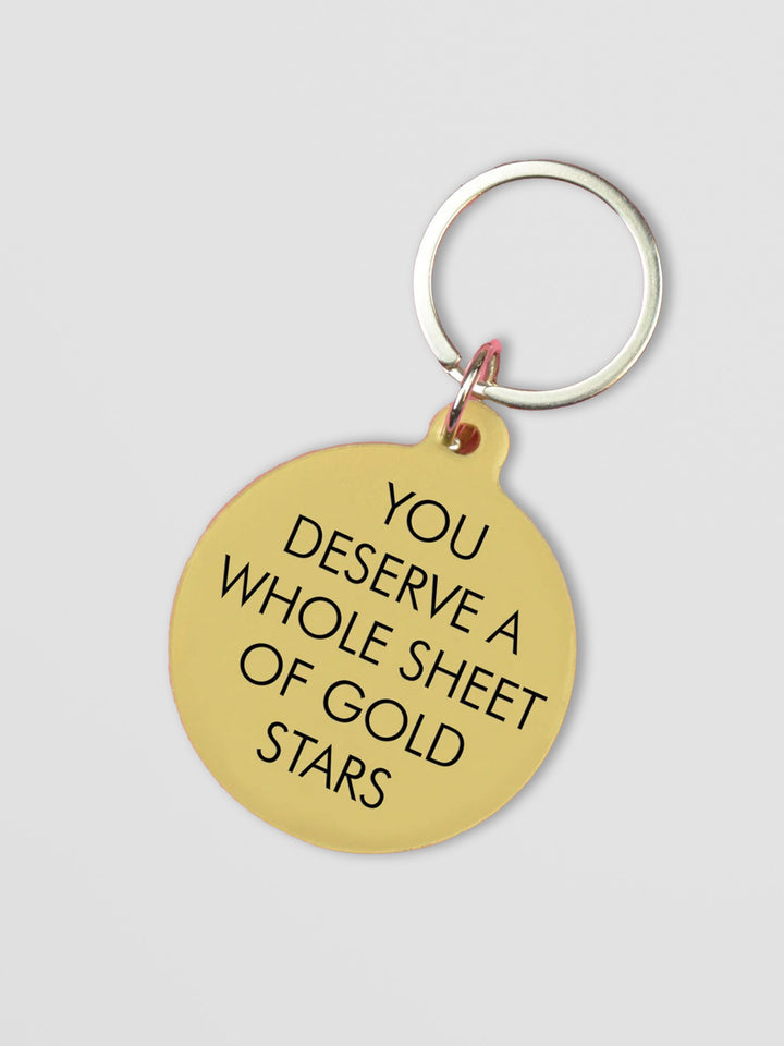 Gold Star Keyring - You Deserve a Whole Sheet Additional 1