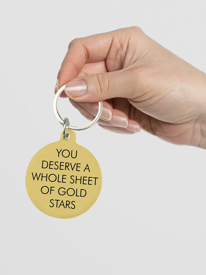 Gold Star Keyring - You Deserve a Whole Sheet Additional 3