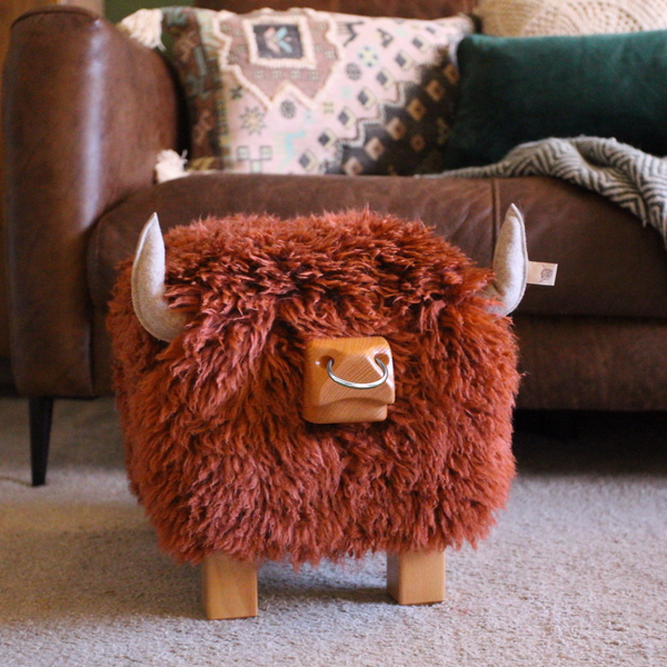 Cooper the Highland Bull Footstool