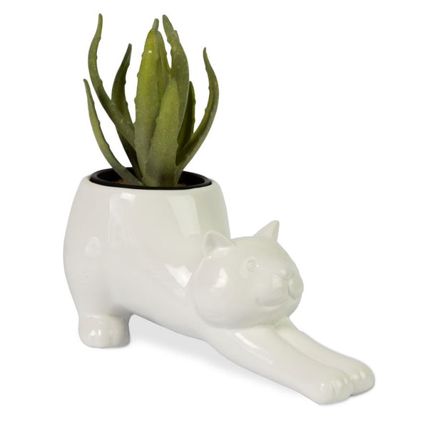 Cat Planter - White [D]