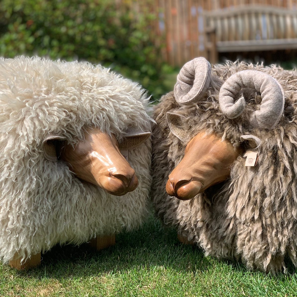 Ramsey the Ram Footstool Red Candy