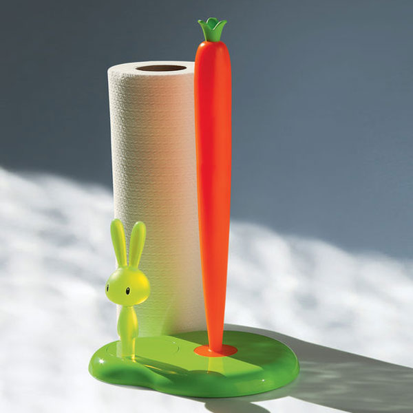 Alessi Bunny and Carrot Kitchen Roll Holder - Green [D] Additional 5