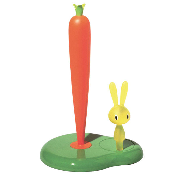 Alessi Bunny and Carrot Kitchen Roll Holder - Green [D]