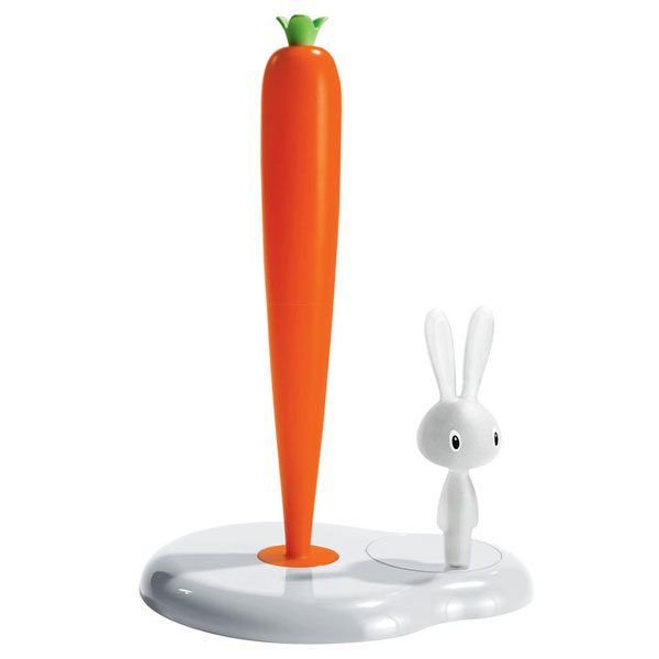 Alessi Bunny and Carrot Kitchen Roll Holder - White Additional 1