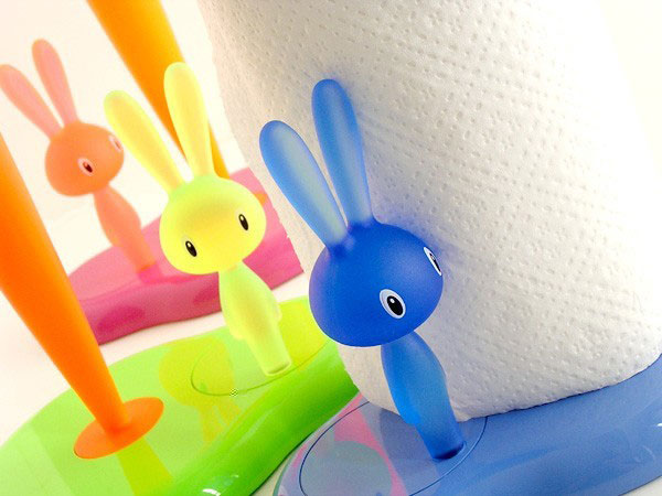 Alessi Bunny and Carrot Kitchen Roll Holder - White Additional 3