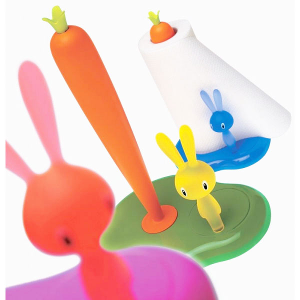 Alessi Bunny and Carrot Kitchen Roll Holder - White Additional 2
