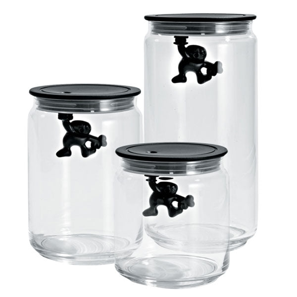 Alessi Gianni Storage Jar - Black [D] Additional 2
