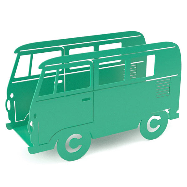 Campervan Magazine Rack - Green [D]