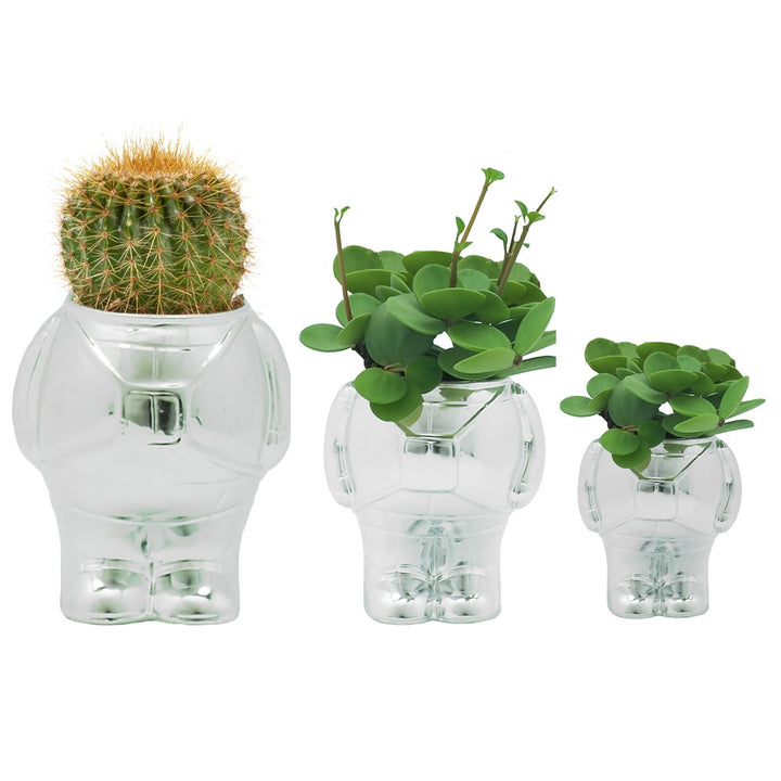 Silver Astronaut Planter (3 Sizes Available) [D] Additional 2