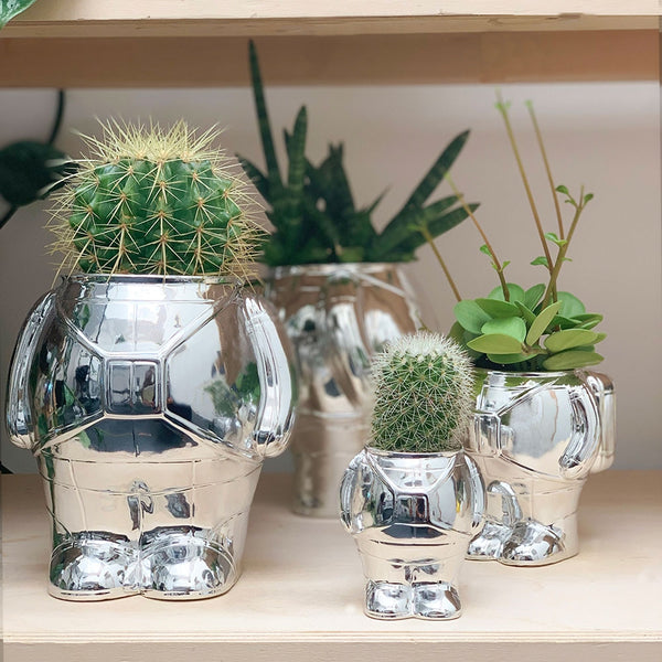 Silver Astronaut Planters (3 sizes)