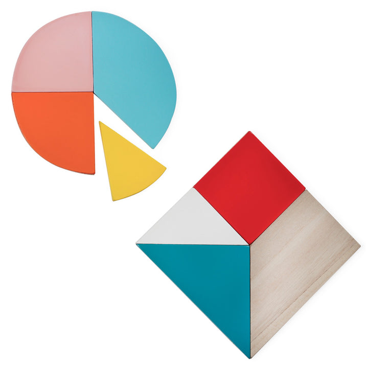 Heart Tangram Trivet & Coasters - Multi-coloured [D] Additional 2