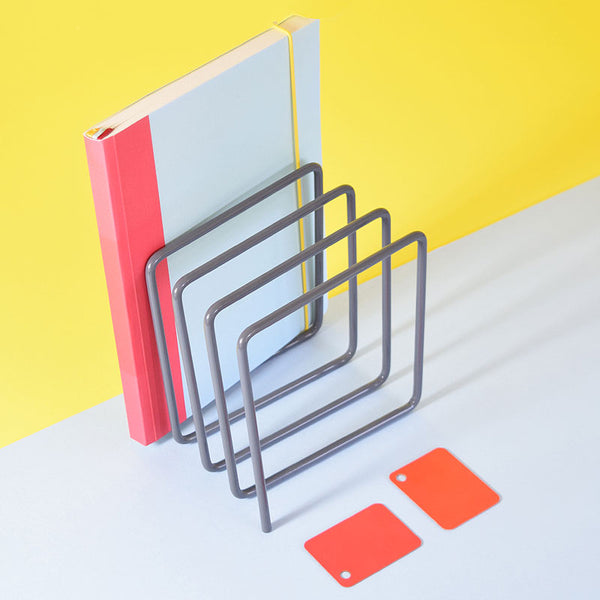 Block Magazine Rack - Grey