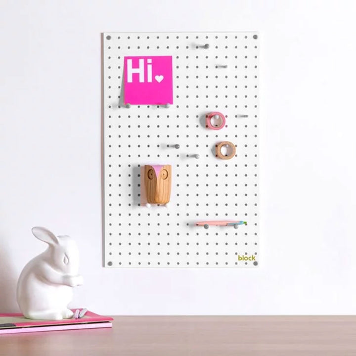 Block Medium PegBoard - White
