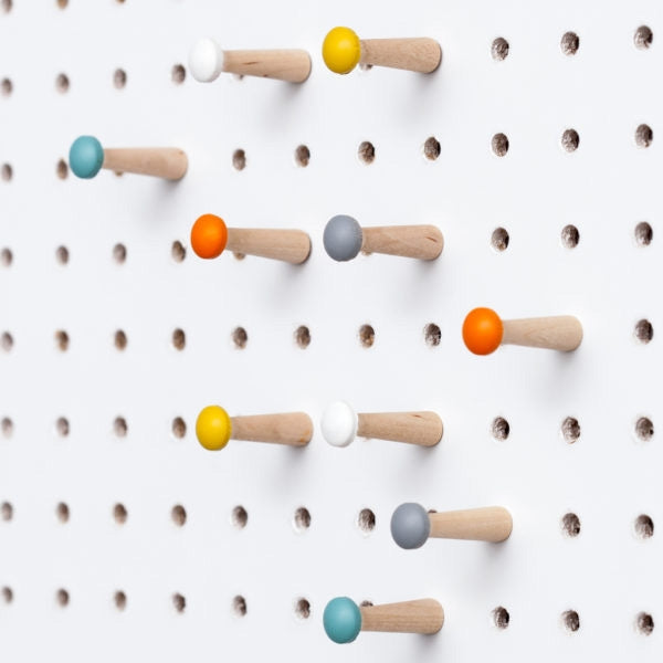Block PegBoard Accessories - Coloured Pegs