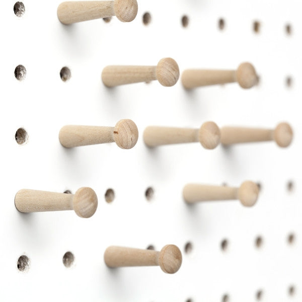 Block PegBoard Accessories - Wooden Pegs