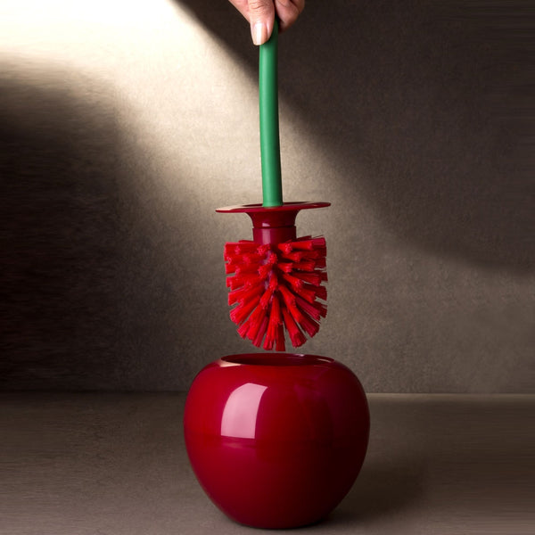 Cherry Toilet Brush and Holder