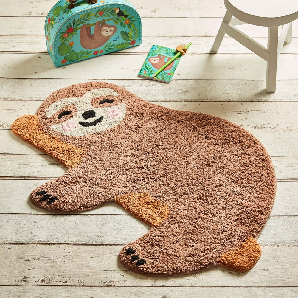 Chill Out Sloth Rug - Red Candy