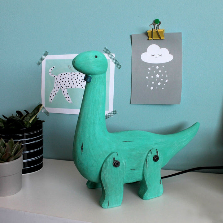 Diplodocus Wood Effect Dino Lamp Additional 3