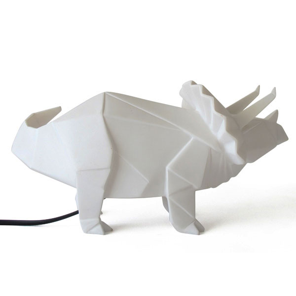Triceratops White Dino Lamp Additional 3