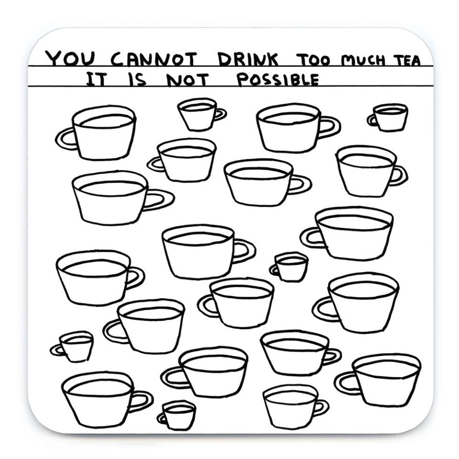 Too Much Tea Coaster Red Candy