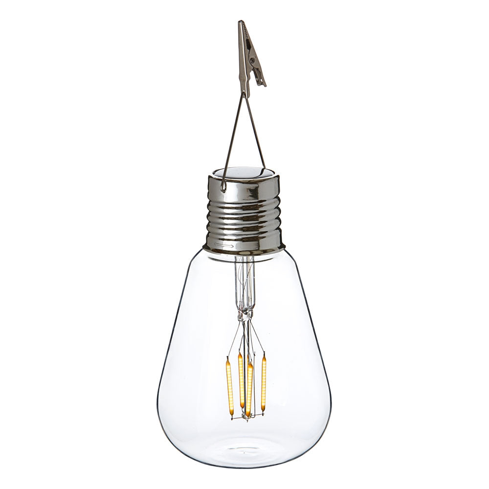 Edison Solar Powered Lightbulb Lamp Red Candy