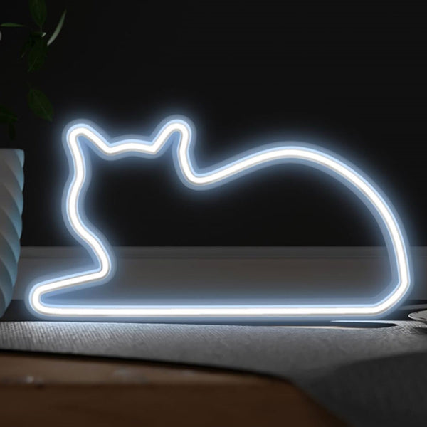 Feline Fine Neon Table Light