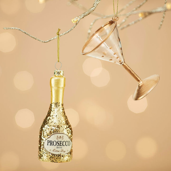 Glitter Prosecco Bottle Bauble [D] Additional 2